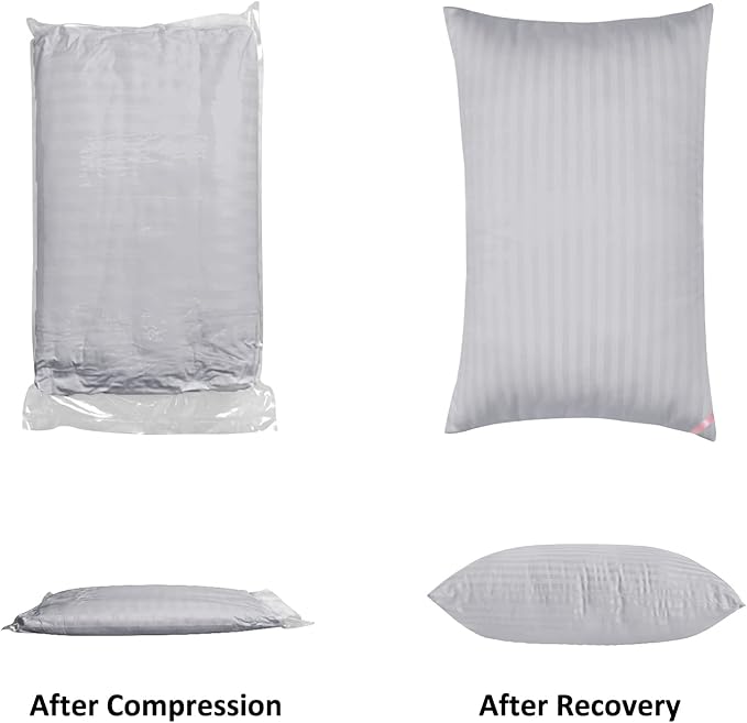EIUE Bed Pillows for Sleeping 2 Pack Queen Size,Pillows for Side and Back Sleepers,Super Soft Down Alternative Microfiber Filled Pillows,20 x 30 Inches,Grey