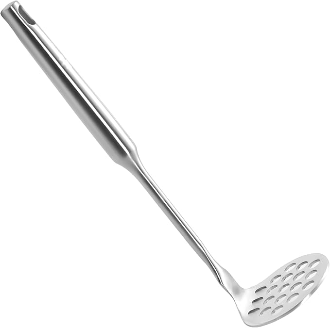 Small Avocado Masher - Stainless Steel Potato Masher,Mashed Potato Masher Kitchen Tool,Heavy Duty,8.7" Mini Bean Smasher for Vegetables & Fruits - Effortless Guacamole Preparation, Dishwasher Safe