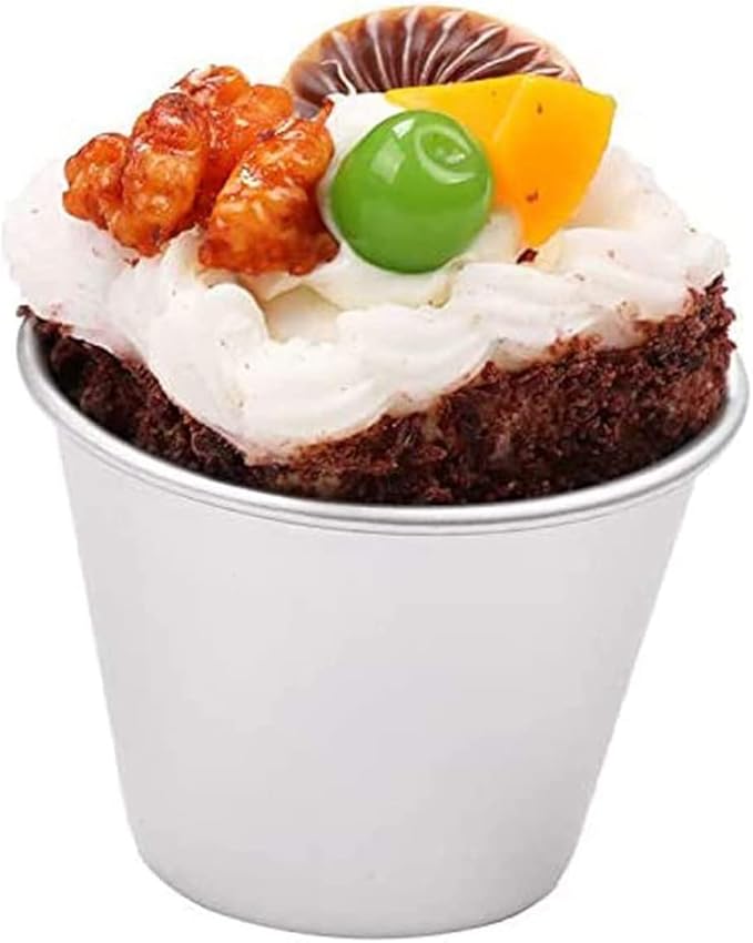 FRIGIIRE 6 Pcs Nonstick Individual Tumblers Popovers Chocolate Molten Pudding Cups Raspberry Mold,3.15 inch Height