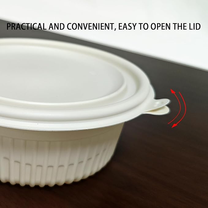 30 Pack 16 ounce Prep Meal Containers, Food Storage Boxes. Reusable Takeaway Containers, Stackable Bento Boxes. Microwave Refrigerators Are Safe.