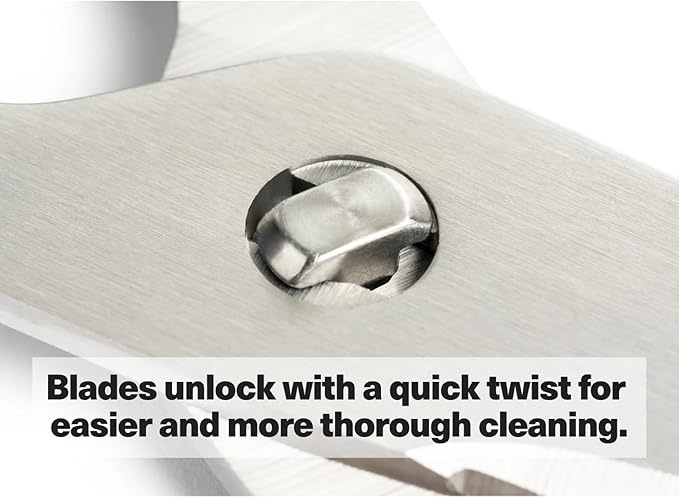Misen Heavy Duty Kitchen Shears - Comfortable Ambidextrous Scissors for Meat, Poultry, Herbs & More - Easy to Clean - German Stainless Steel - Small | Red