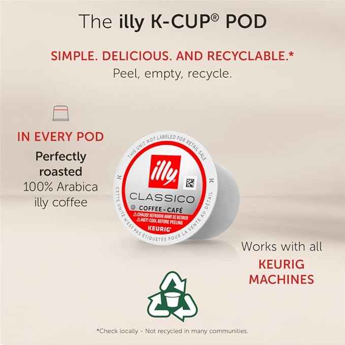 Illy Forte K Cup Coffee Pod, Bold And Intense, Extra Dark Roast, Made With 100% Arabica Beans, All-Natural, No Preservatives, Made for Keurig Machines, 10 Count (Pack Of 1)