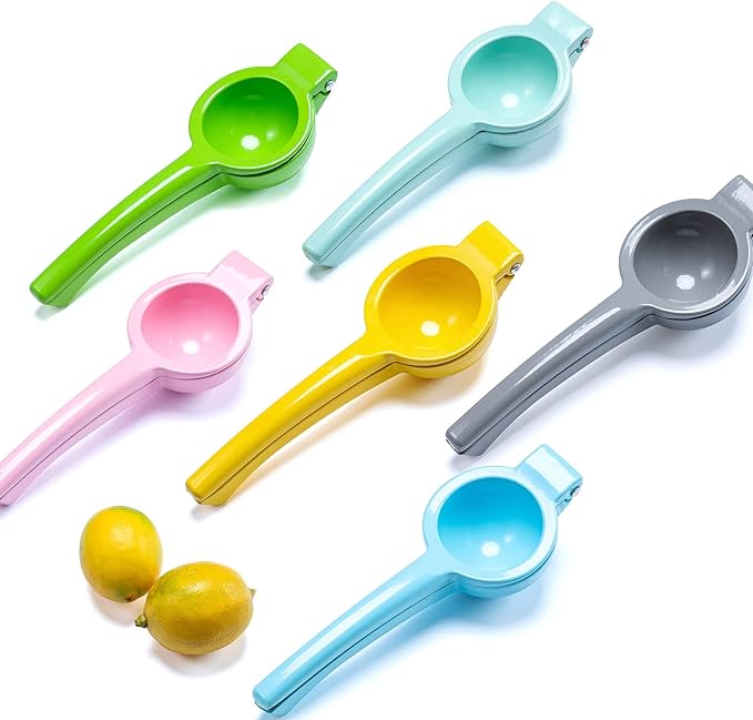 Manual Juicer Citrus Lemon Squeezer, Fruit Juicer Lime Press Metal, Professional Hand Juicer Kitchen Tool(Pink)