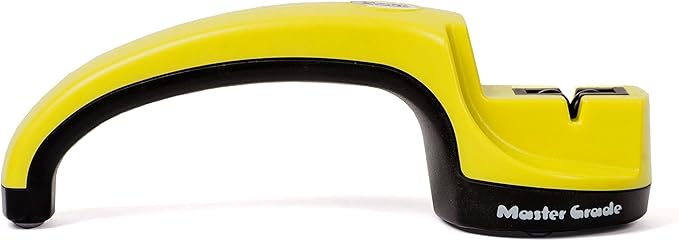 Heavy Duty Tungsten Manual Knife Sharpener, Knife Sharpeners for Kitchen Knives (Lime)