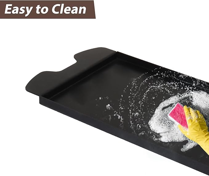 7034 Cast Iron Griddle Plate with Carry Bag for Weber Traveler Grills 9010001 9020001,Upgrade Flat Top Griddle Replacement Part for 9030001 9013001 9011701 Weber Traveler Portable Gas Grills,Black