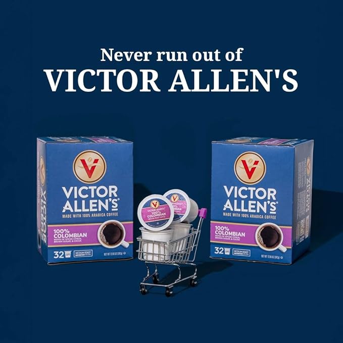 Victor Allen's Coffee Donut Shop Blend, Medium Roast, 120 Count, Single Serve Coffee Pods for Keurig K-Cup Brewers