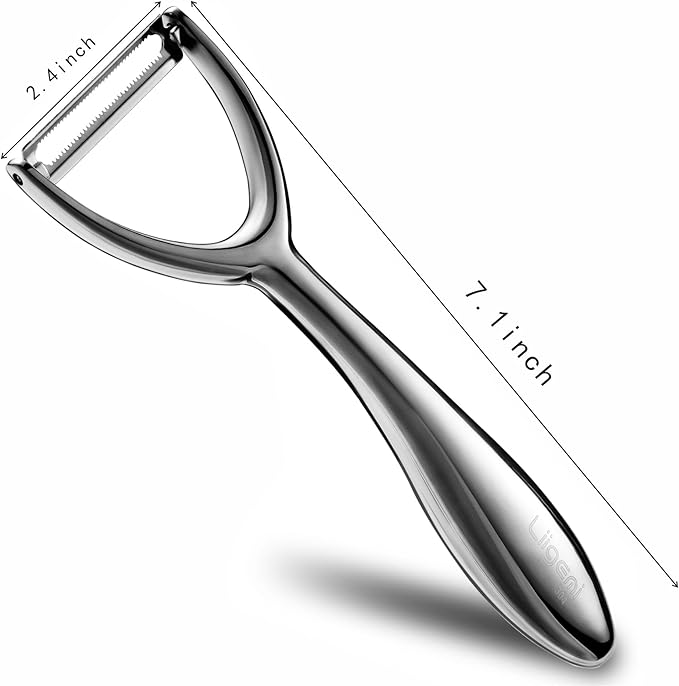 LIIGEMI Vegetable and Fruit Peeler,Comfortable Y Shaped Hand Peeler for Kitchen,Stainless Steel Veggie Potato Peeler