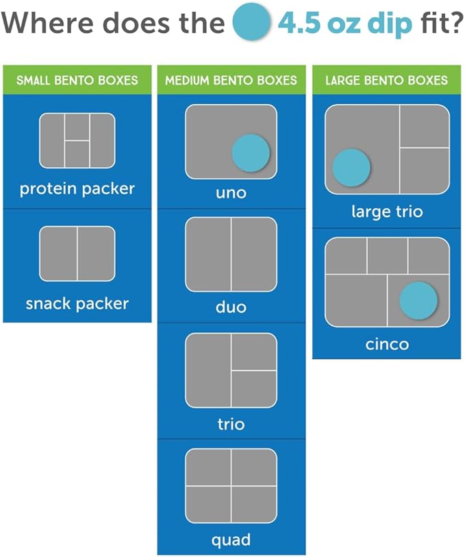 LunchBots 4.5 oz Stainless Steel Dressing Container for Condiments, Dips, Snacks, Dipping Sauce Cups with Silicone Lid, Fits in Lunch Bags and Bento Boxes - Set of 2 (Aqua)