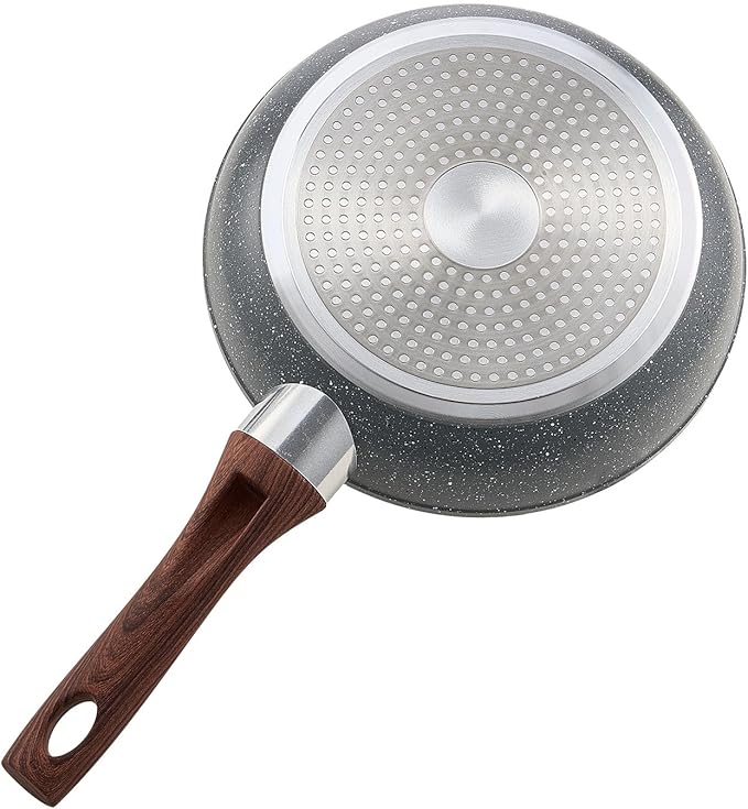 VEVOR Frying Pan Skillet,Nonstick Granite Egg Pan Omelet Pans, 3 Piece Set (9.5, 11, 12 in), Nonsitck Heavy-Duty Skillets with Heat-Resistant Handle, for Gas, Electric, Induction