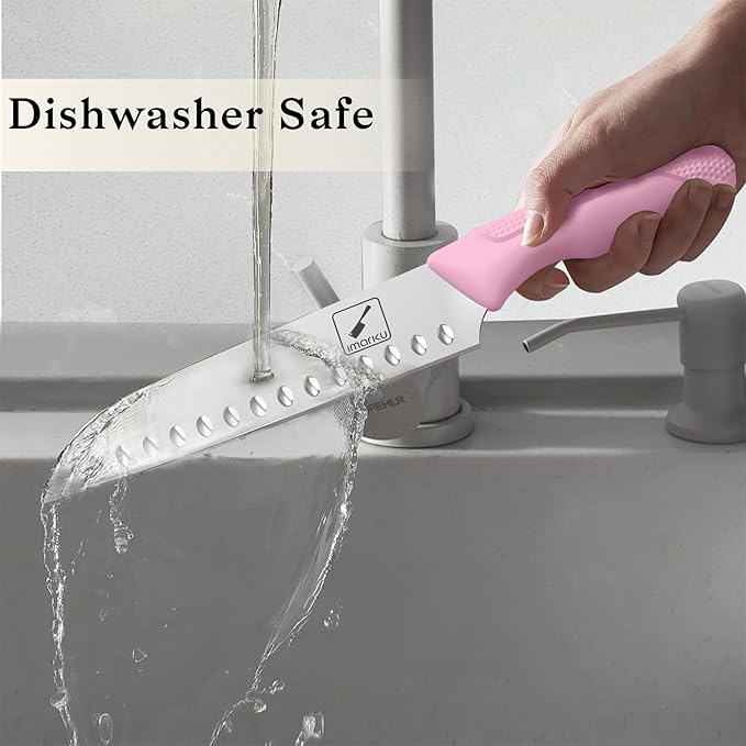 Knife Set Pink, 14pcs Knives Set For Kitchen, Japanese Kitchen Knife Sets With Block, Sashimi Knives For Fish/Meat Slicing, Apartment Essentials, Dishwasher Safe, Gifts For Women