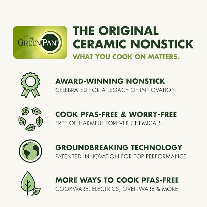 GreenPan Hybrid 10” Nonstick Stainless Steel Frying Pan, APEX Tri-Ply Thermobond PFAS-Free Ceramic Skillet, Induction & All Cooktop Compatible, Oven Temp to 850°F, Dishwasher Safe, Silver
