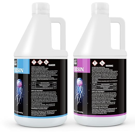 LET'S RESIN Epoxy Resin Kit,1 Gallon Bubble Free & Crystal Clear Epoxy Resin for Table Top, Casting, DIY, Art, Molds,Jewelry(Including 0.5 Gallon Resin + 0.5 Gallon Hardener)