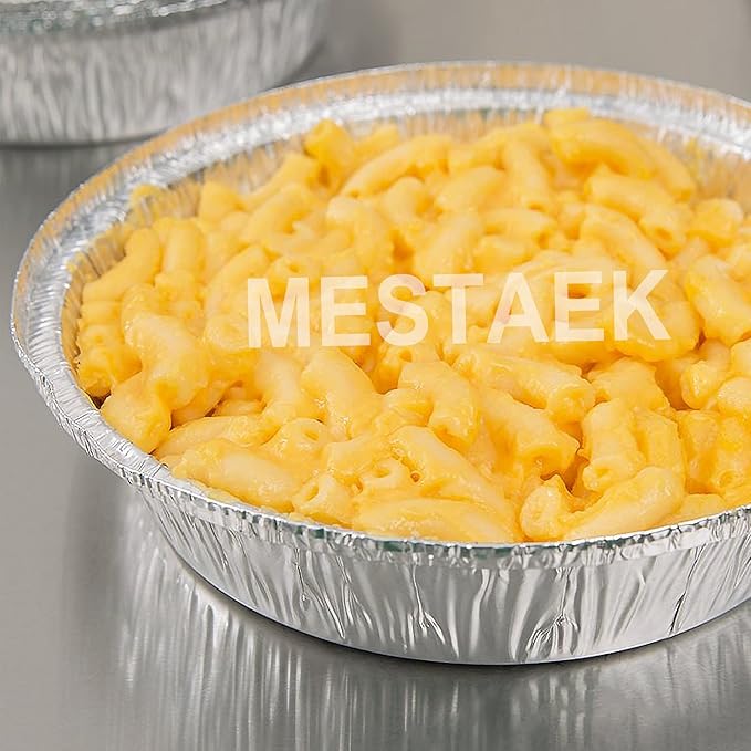 9" Aluminum Foil Pans with Clear Lids 50 Pack,Heavy Duty Disposable Containers for Roasting,Storing,Baking,Cooking,Recyclable
