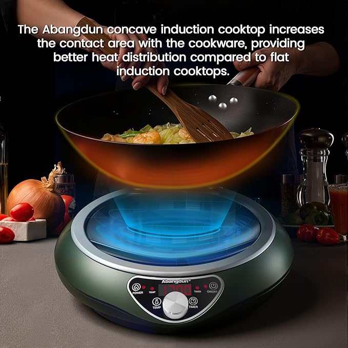 Induction Wok Cooktop,1700W Electric Wok Portable Induction Single Burner Used For Home And Commercial