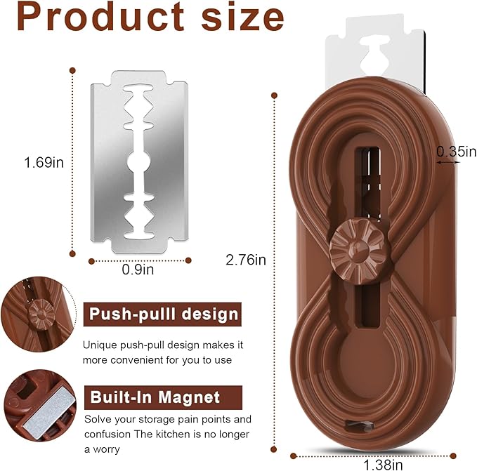 Bread Lame Upgraded Extractable Lame Bread Tool& Anti-Slip Handle with Long Retractable Razor Magnetic Reusable Dough Scoring Tool, Sourdough Scoring tool (Bread Making 5 Razor Blades)
