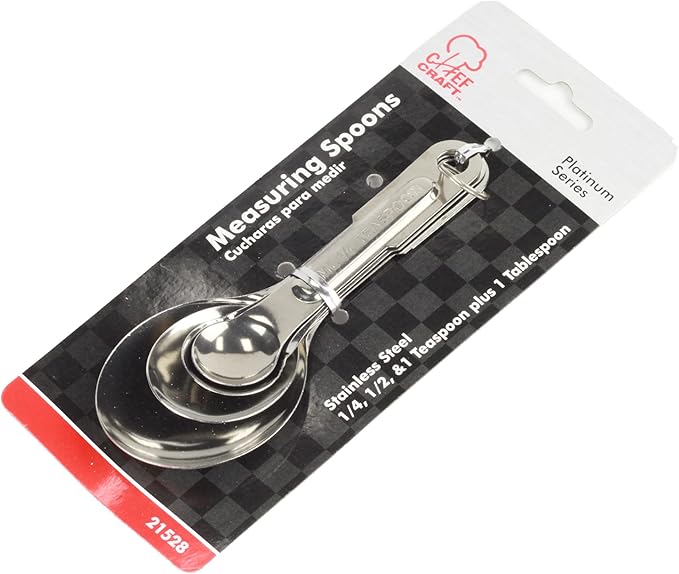 Measuring Spoons, 4 Piece Set, Stainless Steel