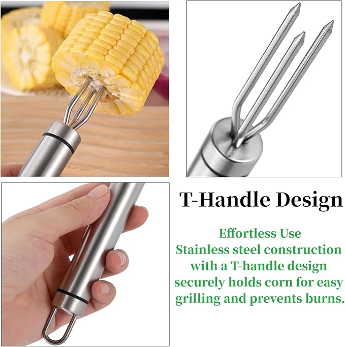 3PCS Corn Peeler Stainless Steel Corn Peeler,Stripper Tool and Corn Holder Set 2025 Corn Planer Cutter Thresher Scraper,Peel Corn Cob Separator Quick,Kitchen Gadgets