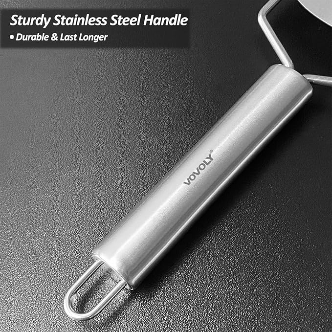 Vovoly 4-Pcs Pro Set Zester Grater Set, Cheese Grater with Razor-Sharp Stainless Steel Blade, Fine/Coarse/Extra Coarse/Slider Attachment