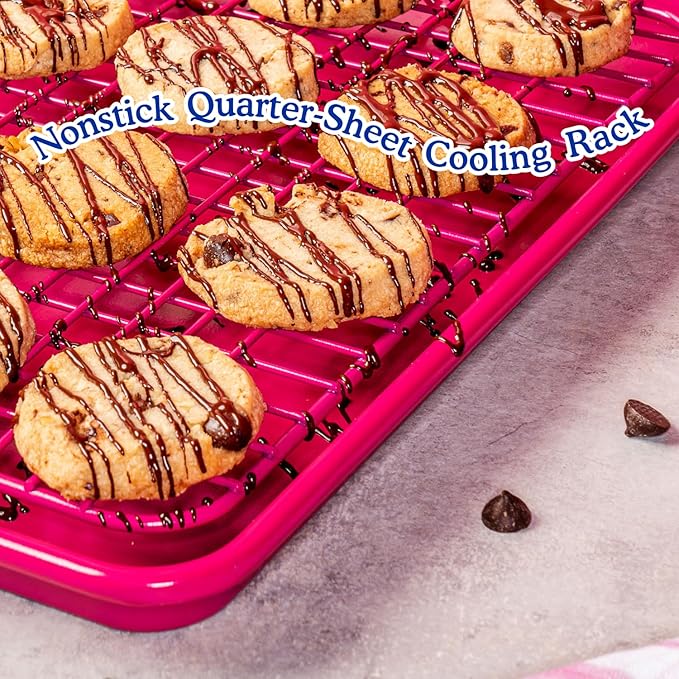 Great Jones Little Sheet Pan & Little Chill Rack Set (Broccoli) | 13.5 x 9.5 Heavy-Duty Nonstick Pan & Cooling Rack | Baking Tray & Wire Rack for Cooking, Baking, Roasting | Oven & Dishwasher Safe