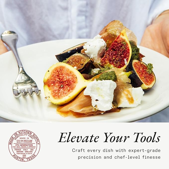 Made In Cookware - Stainless Steel - Serving Utensil Set - Fork, Spoon, Slotted Spoon - Dishwasher Safe