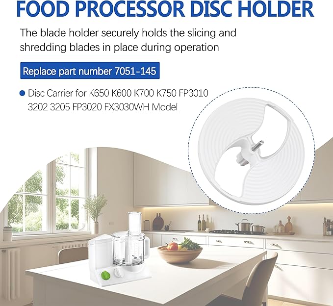 K650 Food Processor Disc Holder for Braun Insert Carrier Food Processor,Replacement Part K600 K700 K750 FP3010 FP3020 FX3030WH