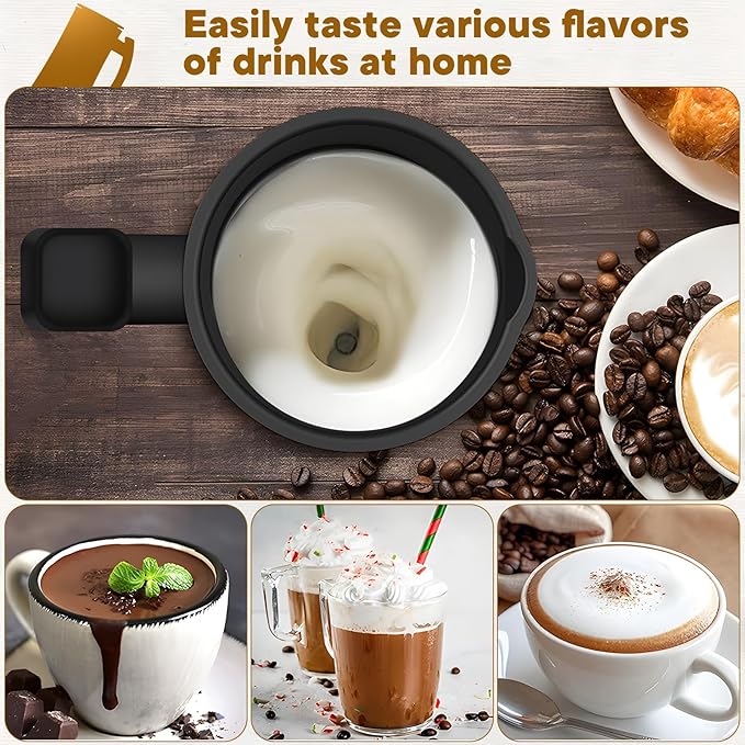 Milk Frother and Steamer,4-in-1 Electric Milk Frother for Latte Cappuccino Hot Chocolate,11.8oz/350ml Automatic Hot & Cold Foam Maker and Milk Warmer for Dairy