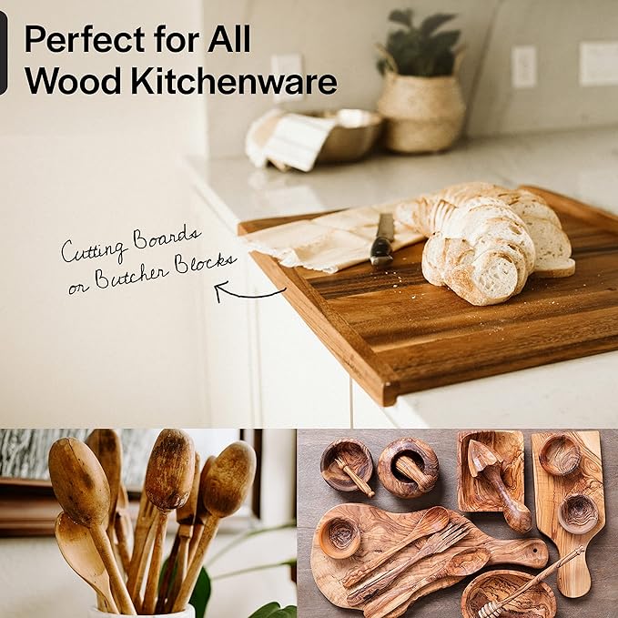 Thirteen Chefs Mineral Oil - 12oz Food Grade Conditioner for Wood Cutting Board, Countertop & Butcher Block, Lubricant for Knife or Meat Grinder - Safe USP Finish on Marble, Soapstone