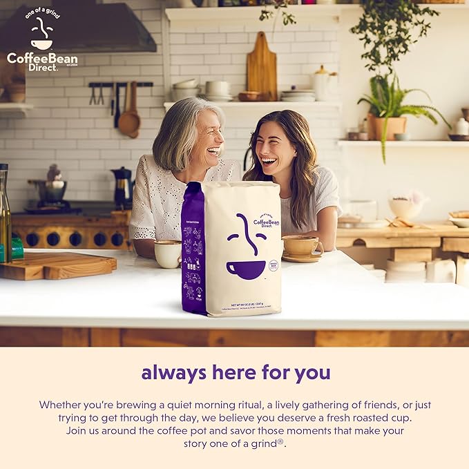 Coffee Bean Direct Indian Monsooned Malabar, Whole Bean Coffee, Light Roast, 1 Pound Bag (Pack of 1)