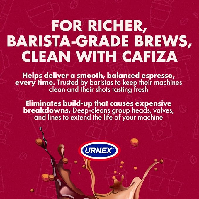 Urnex Cafiza Professional Espresso Machine Cleaning Powder 566 Grams - 3 Pack