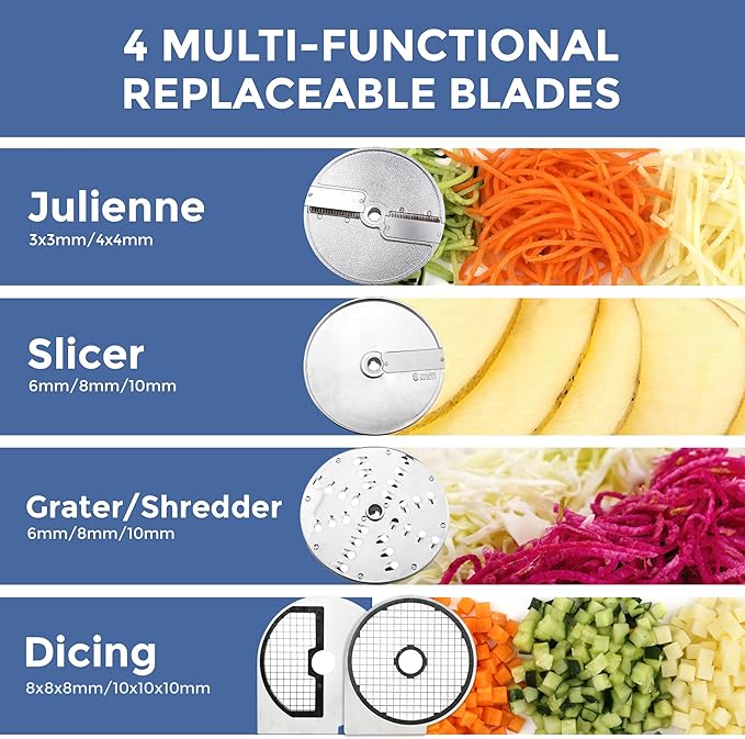 TK Universal Disc Replacement for Half and Round Hopper - Vegetable Chopper - Julienne 4x4mm.