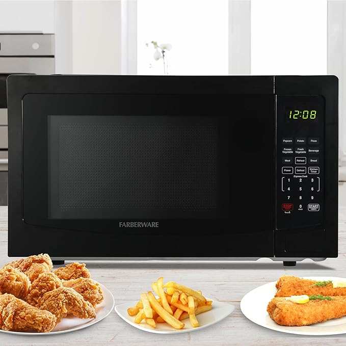Farberware FMWEI11BKA Microwave, 1.1 Cu. Ft, Black