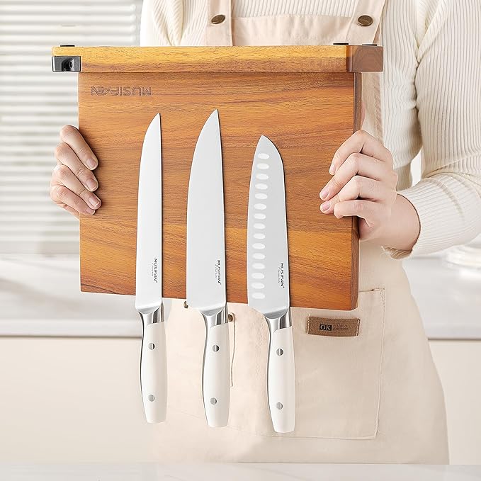 Magnetic Knife Block - Magnetic Knife Holder - Magnetic Knife Stand- Cutlery Display Stand and Storage Rack(sharpener)