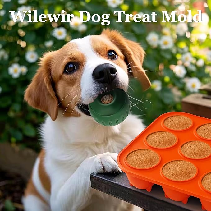 9-Cavity Silicone Frozen Dog Treat Mold for Woof Pupsicle & Power Chewer Pupsicle Small 10-25lbs,Reusable Frozen Dog Treat Tray Mold for Pupsicle Toy