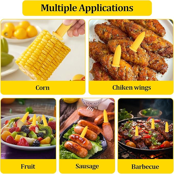 30 PCS Corn Cob Holders - Corn on the Cob Skewers,Corn on the Grill & Cob Skewers for Home & BBQ Cooking