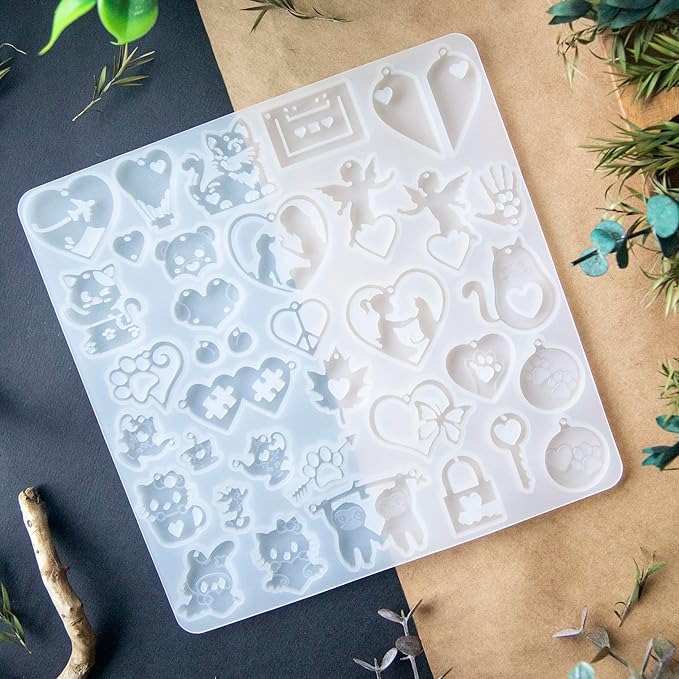 37PCS resin molds silicone hearts uv resin Epoxy Resin Molds silicone molds for resin Resin Molds Silicone Clearance Resin Mold for DIY Silicone Molds for Crafts Silicone Molds for Epoxy Resin