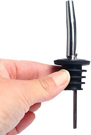 Pafusen 6 Pack Liquor Bottle Pourers, Liquor Pour Spout for Liquor Bottles, Stainless Steel Olive oil Dispenser Spout, Alcohol Pourer Spouts Dust Caps Covers, Sliver