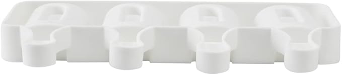 Pastry Tek 4 Cavities Popsicle Molds, 10 Cylinder Cakesicle Molds - Flexible, Freezable, White Silicone Cake Popsicle Molds, Easy Release, For Baking - Restaurantware