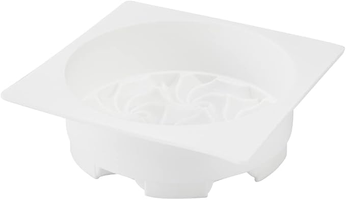Restaurantware Pastry Tek 6.8 Inch Swirl Cake Pan 1 Oven-Ready Silicone Bundt Cake Pan - Flexible Freezable White Silicone Small Cake Mold Easy Release For Baking Desserts