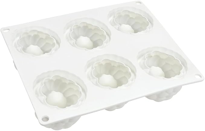 mostsom Silicone Dessert Mold, 6-Cavity Raspberry Pattern Chocolate Mousse Cake Mold, Flexible Baking Mold for Candy, Jelly, Ice Cube (B_ Raspberry)