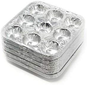 9-Cavity Mini Cupcake and Muffin Pans | Disposable Aluminium Baking Pans | Use for Baking Mini Muffin, Cupcake, Cake | For Weddings, Parties, Birthdays, Gatherings (48 Pack)