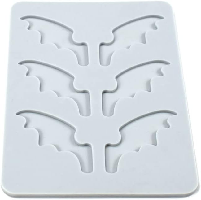 Silicone Molds 3D Hollow Leaf Chocolate Molds Honeycomb Bee Candy Mold Flower Pattern Fondant Mold Cake Topper Sugar Craft Decoration (C_Bat_5.32 * 3.8 * 0.12inch)