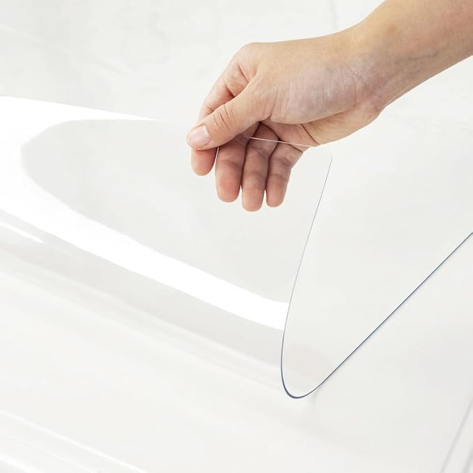 Warmstar Clear Table Cover Protector, 41 x 95 Inch, 1.5mm Thick PVC, Rectangle, Desk & Dining Table Protector Mat