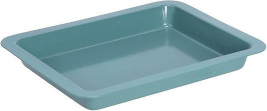 CHEFMADE Baking Sheet Pan, Nonstick 15-Inch Lasagna pan, Deep Baking Bakeware for Oven（Green）