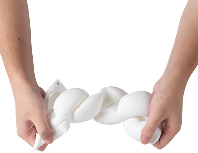 Pastry Tek 8 Cavities Heart Molds, 10 Oven-Ready Heart Pans - Flexible, Freezable, White Silicone Heart Shaped Molds, Easy Release, For Baking - Restaurantware