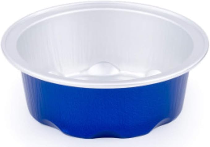 KEISEN 2 4/5" mini Disposable Aluminum Foil Cups 50ml 100/PK 2oz for Muffin Cupcake Baking Bake Utility Ramekin Cup (blue)