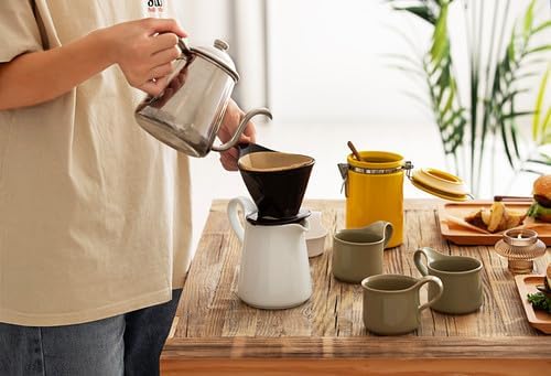 Zero Japan - Bee House Pour Over Coffee Dripper - Lead-Free & Cadmium-Free Ceramic Coffee Maker with Elegant Peek Hole, Drip Cone Brewer Coffee Gift, Brewing Accessories - Yellow Pepper, Standard Size