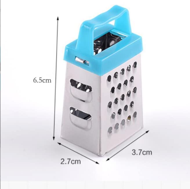 Mini Grater, Stainless Steel Cheese Ginger Vegetable Spices Small Grater for Kitchen (Blue)