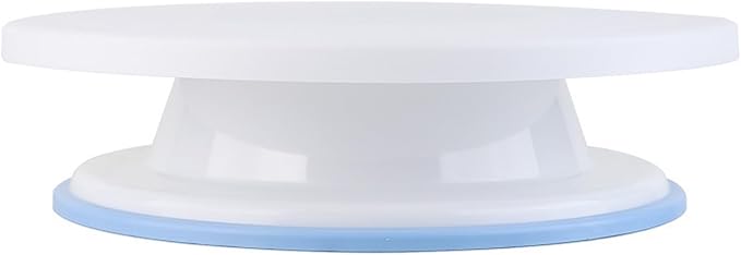 Cake Decorating Turntable 11 Inch Cake Turntable Anti-Slip Rotating Cake Stand for Decorating(1pcs White)