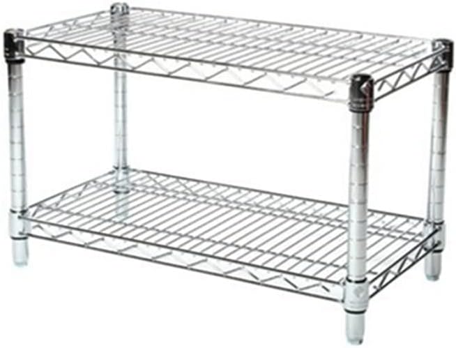 Shelving Inc. 14" d x 42" w Chrome Wire Shelving with 2 Tier Shelves, Weight Capacity 800lbs Per Shelf