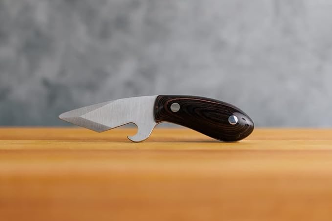 Middleton Made Knives Brew Shucker, Oyster Shucking Knife with Bottle Opener, Handmade & Professional Shucker Tool, USA Made, Walnut